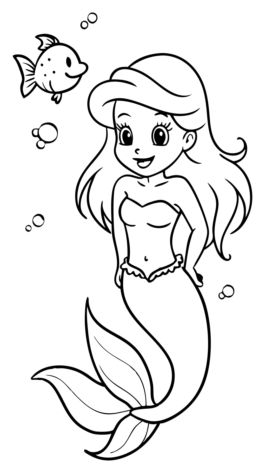 coloriage ariel gratuit imprimable